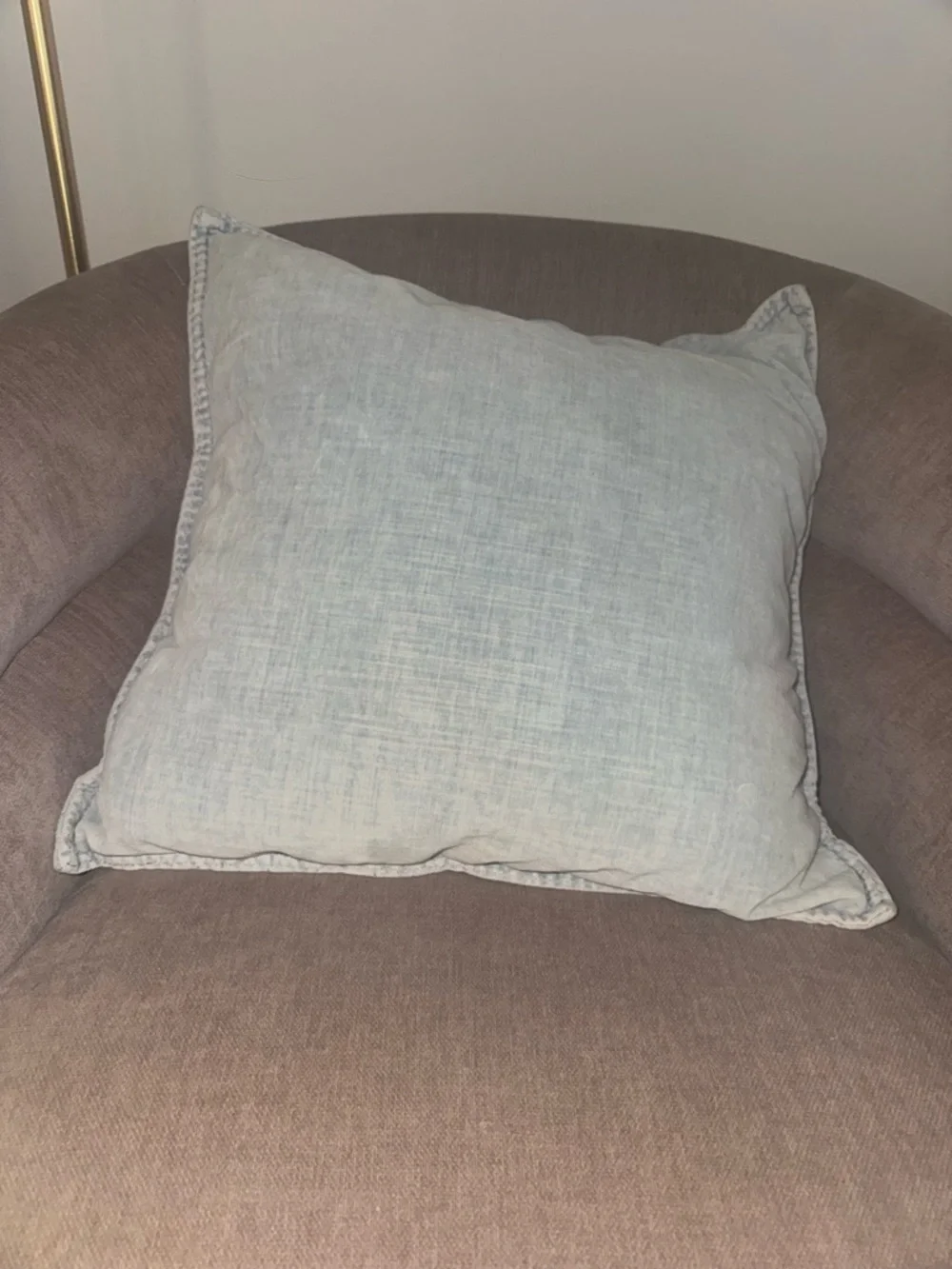 West Elm Pillow 20x20 includes insert Light Blue Linen Throw PillowHome Accents